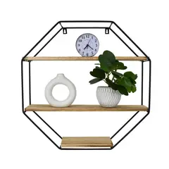 GENERICO - Repisa Organizador Decorativa Hexagonal Pared Flotante
