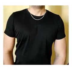 GENERICO - Cadena Hombre Doble Grumet Plata Italiana 925
