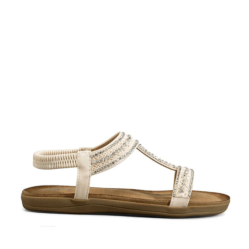 WEIDE - Sandalia Casual Plana Pedrería Mujer Weide Jn721