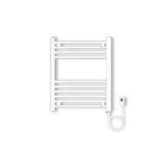 VERKEN - Secador de Toallas Eléctrico para Baño 200W Mural 60x50 cm Blanco