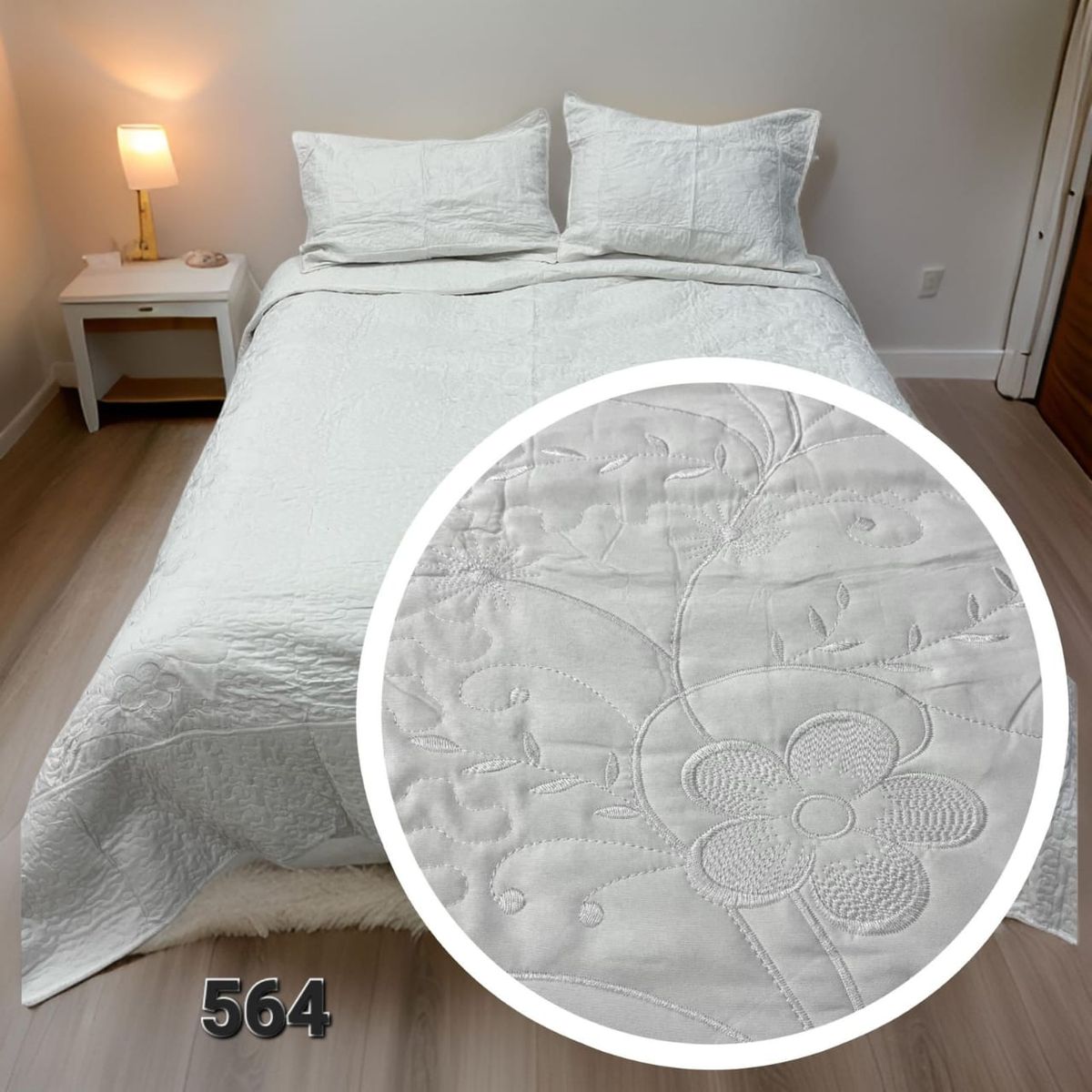 GENERICO - Cubrecama Quilt de Verano Bordado 2 Plazas - Varios Diseños.
