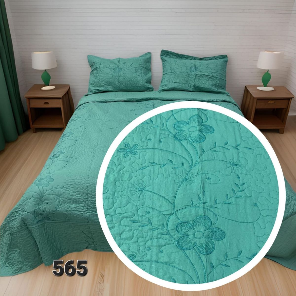 GENERICO - Cubrecama Quilt de Verano Bordado 2 Plazas - Varios Diseños