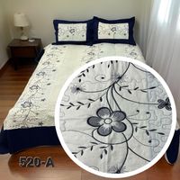 Cubrecama Quilt de Verano Bordado 2 Plazas - Varios Diseños