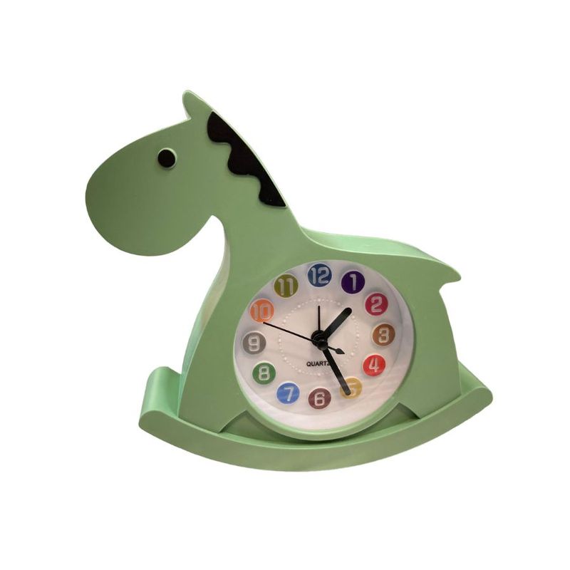 GENERICO - Reloj Despertador Caballito Balancín Verde