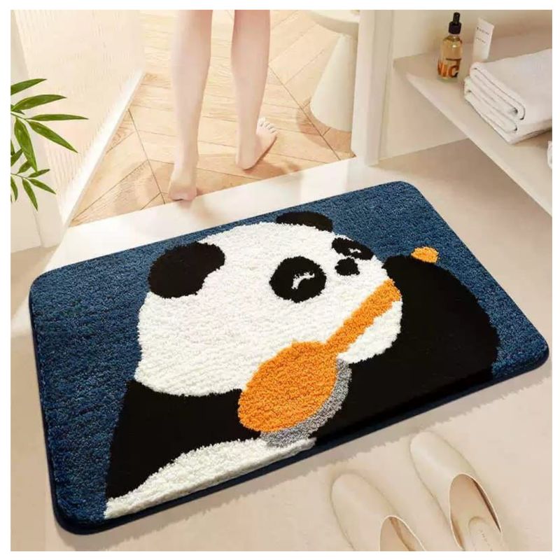 GENERICO - Alfombra Antideslizante Poliéster Diseños Panda De 80x50cm