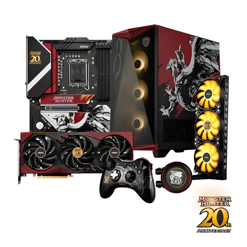 MSI - Kit MSI ensamble armado Pc Monster Hunter: Z790, RTX 4060 TI, Case EATX, AIO 360º + Joystick Regalo!