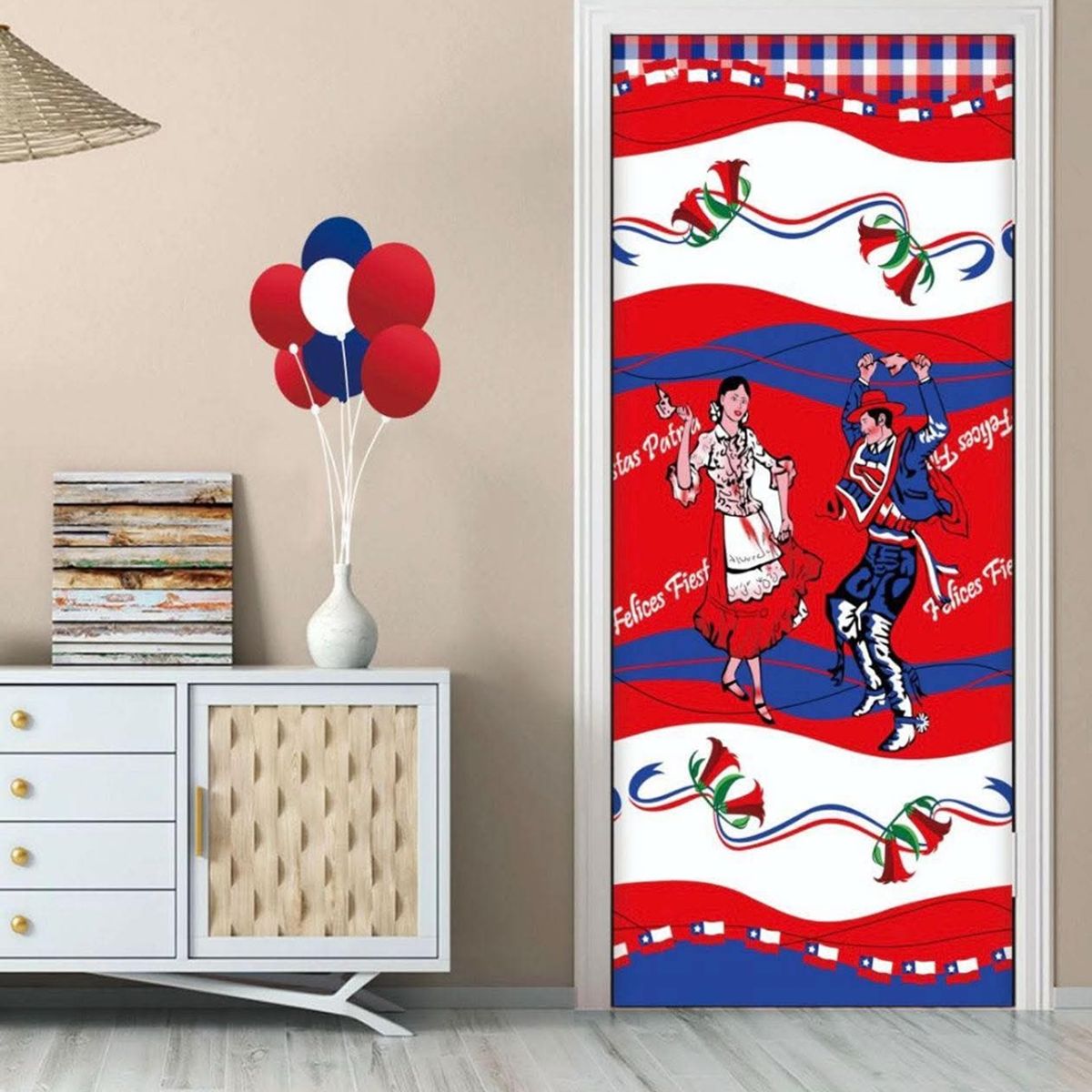 GENERICO - Funda De Puerta Decoración Fechas Patrias 100x210cm