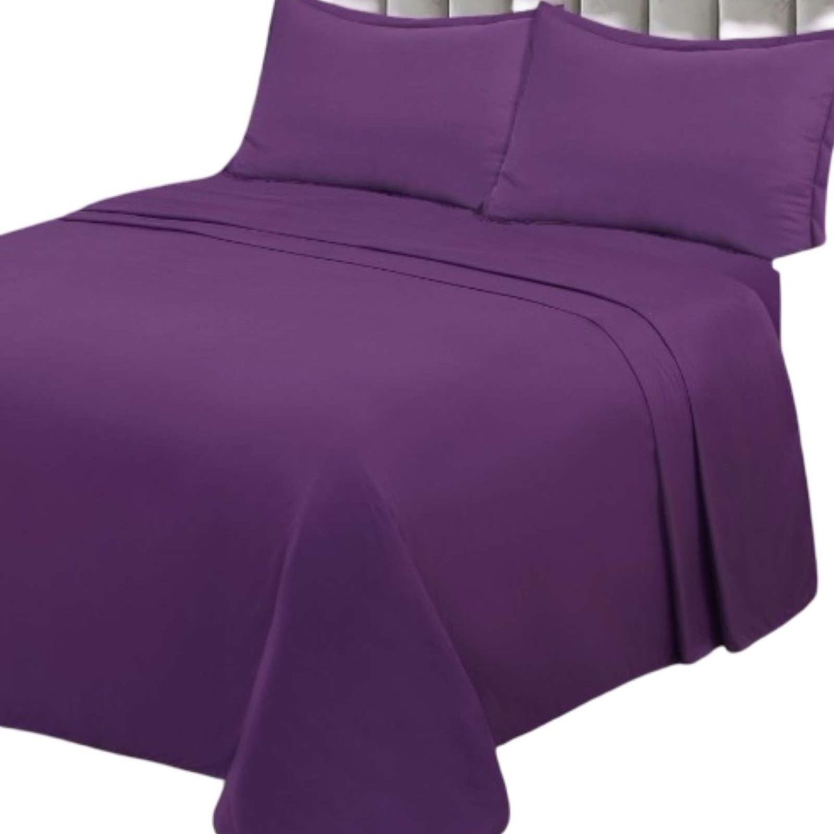 GENERICO - JUEGO DE SÁBANAS DE GENERO KING VIOLETA