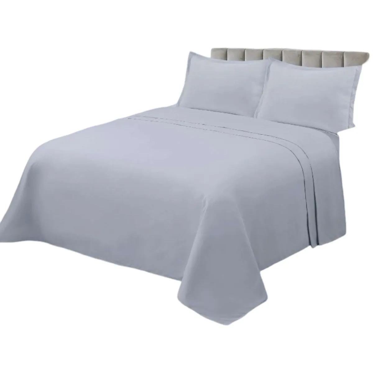 GENERICO - SÁBANA DE GENERO PLAZA Y MEDIA GRIS CLARO