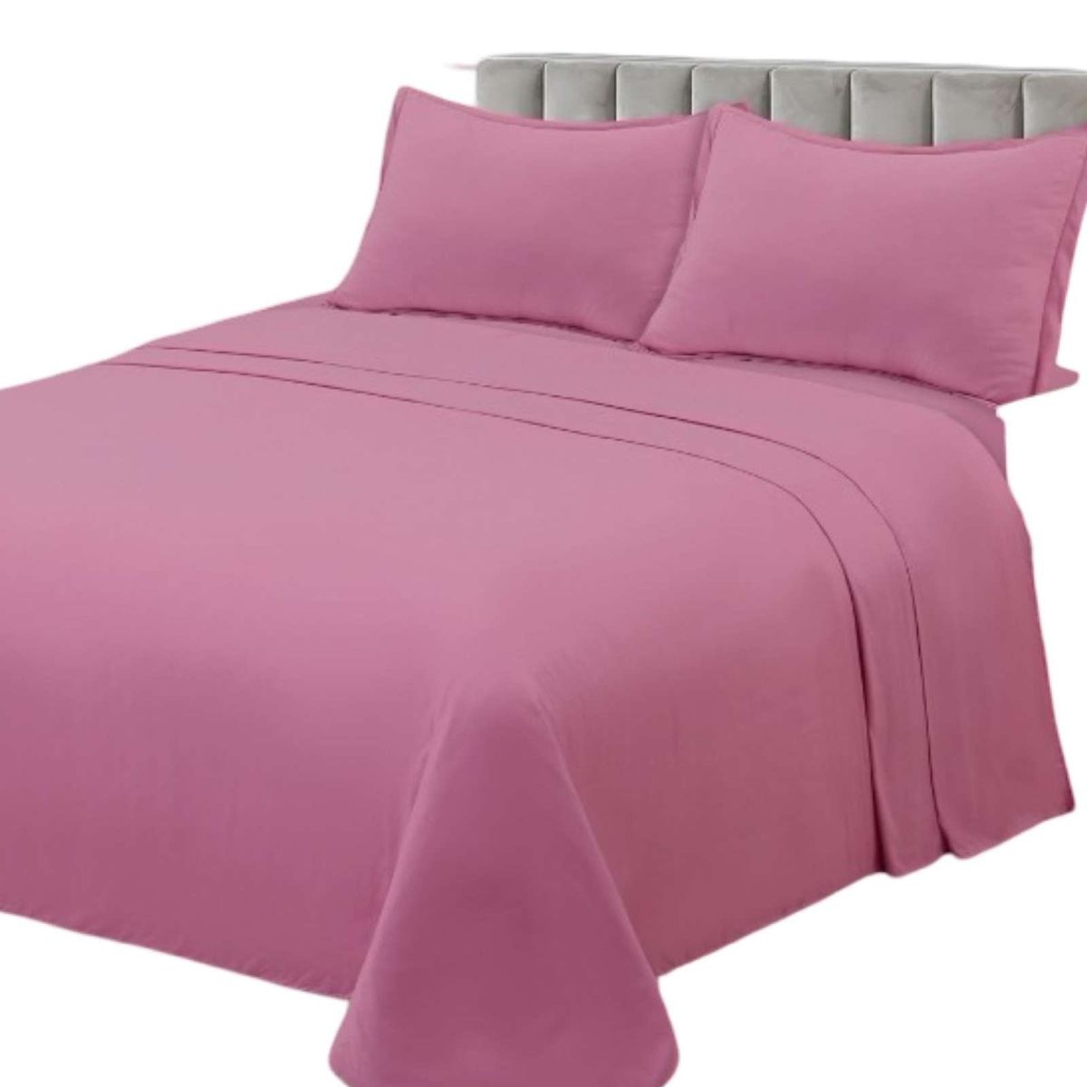 GENERICO - JUEGO DE SÁBANAS DE GENERO 2 PLAZA ROSA