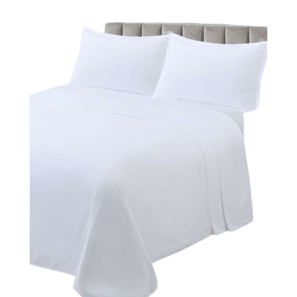 GENERICO - JUEGO DE SÁBANAS DE GENERO 2 PLAZA BLANCO