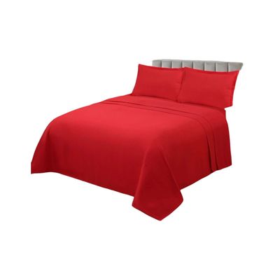 Imagen 2 del producto JUEGO DE SÁBANAS DE GENERO 2 PLAZA ROJO