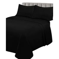 JUEGO DE SÁBANAS DE GENERO KING NEGRO