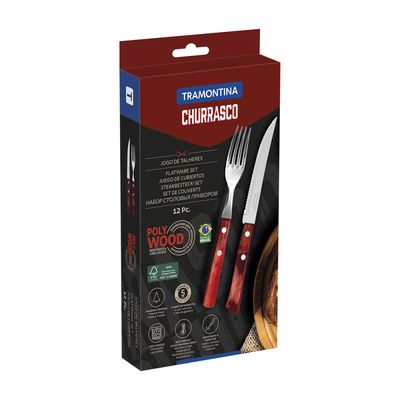 Imagen 2 del producto Juego De Cubiertos Para Asados Polywood 12 Piezas