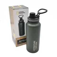 NATIONAL GEOGRAPHIC - Botella Metálica Térmica Insulada 1lt Verde Nat Geo