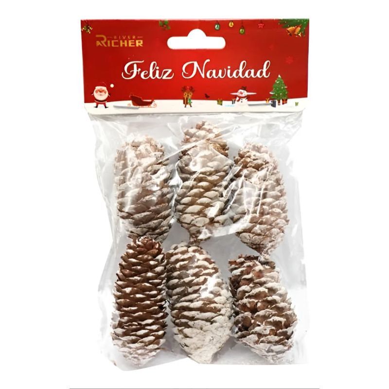 GENERICO - Pack 12 Piñas Navideñas Adorno