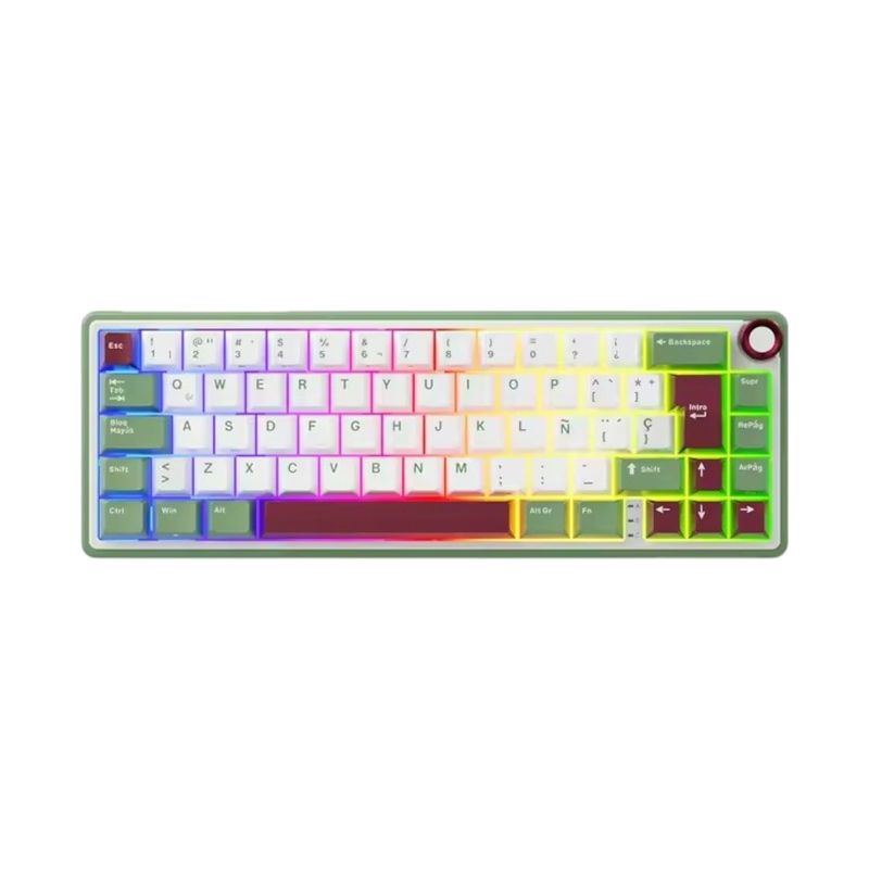 ROYAL KLUDGE - Teclado Mecánico Royal Kludge Rk R65 Greensand Switch Brown