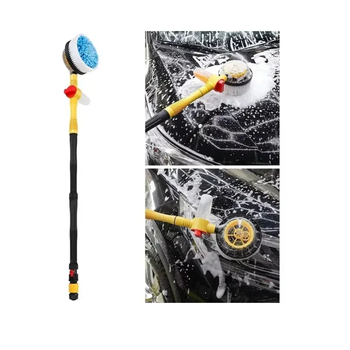 GENERICO - Cepillo Giratorio Para Lavado De Autos Con Depósito De Jabón