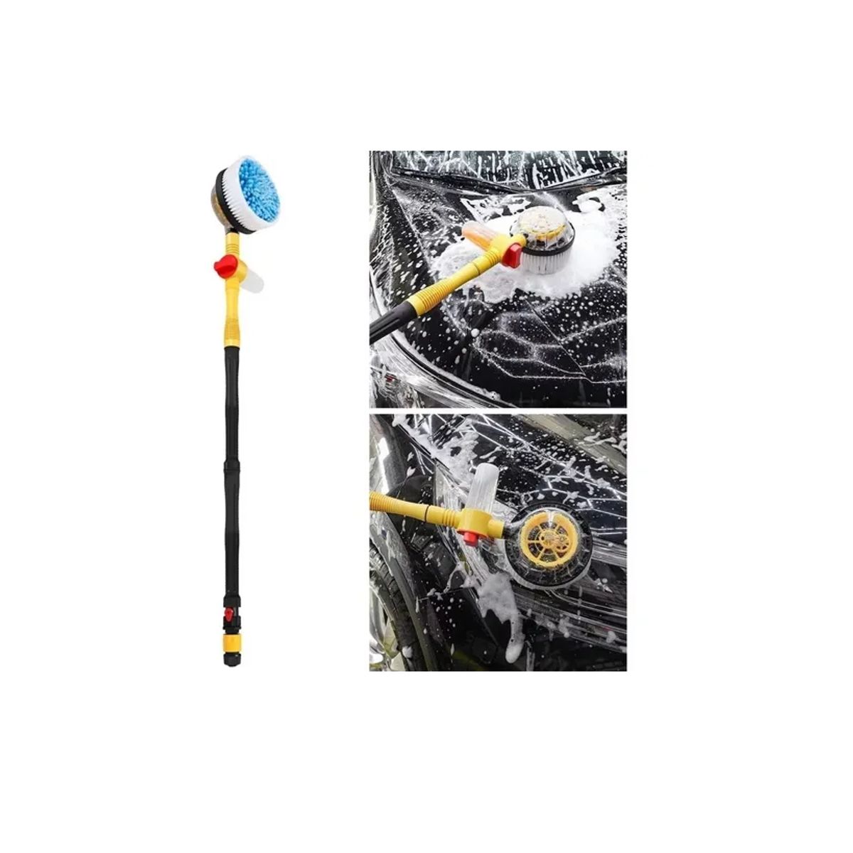 GENERICO - Cepillo Giratorio Para Lavado De Autos Con Depósito De Jabón