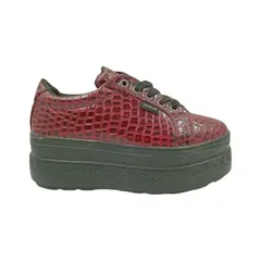HERIEL - Zapatilla Burdeos Plataforma Mujer