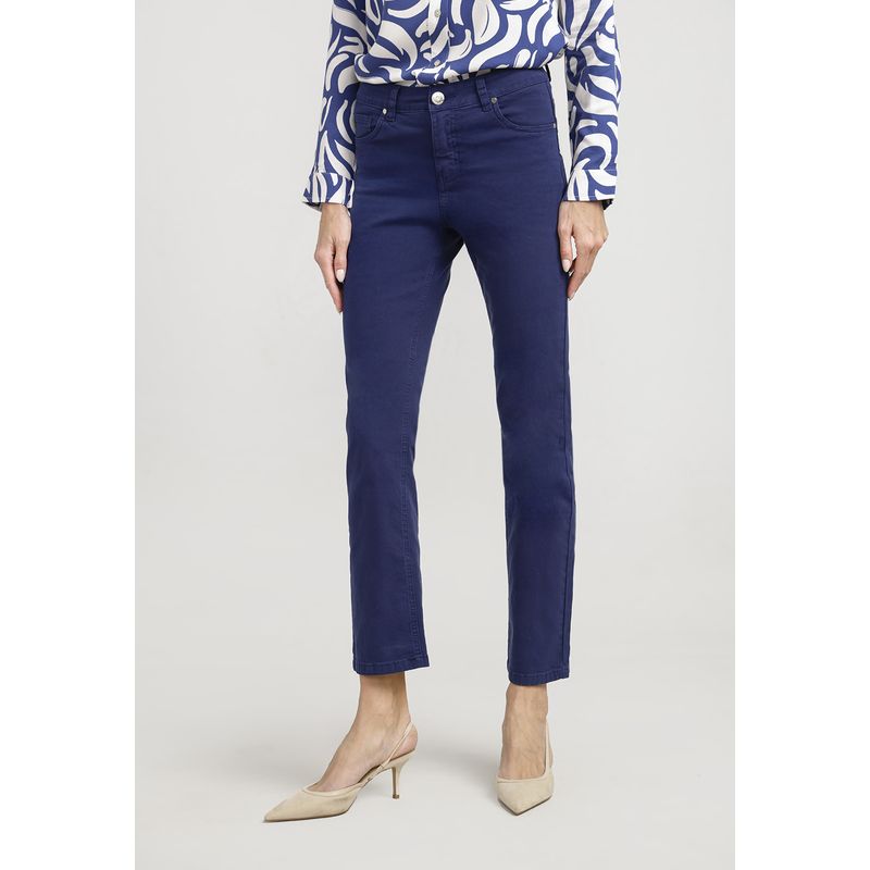 CANADIENNE - Pantalón Mujer Petra Algodón Peruano Navy