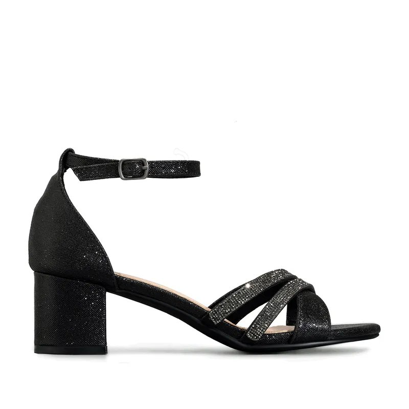 WEIDE - Sandalia Taco Grueso Fiesta Pedrería Mujer Weide YOU525