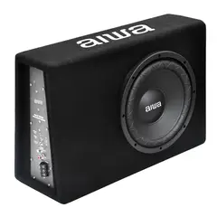 AIWA - Subwoofer Auto 120w Amplificado 10 Slim Aw-101bx Negro