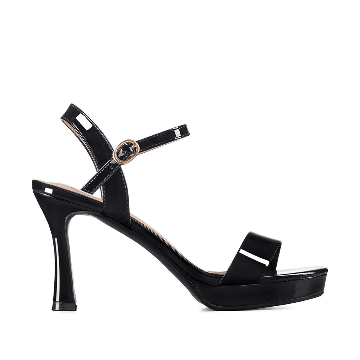 WEIDE - Sandalia Casual Taco Alto Simil Charol Mujer Weide YOU537