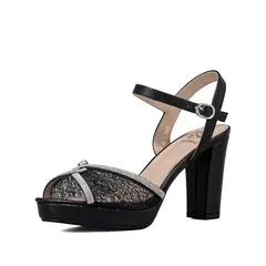 WEIDE - Sandalia Taco Alto Pedrería Fiesta Mujer YOU533
