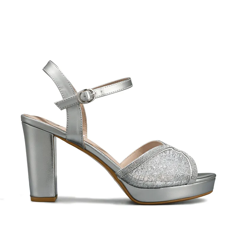 WEIDE - Sandalia Taco Alto Pedrería Fiesta Mujer Weide YOU533