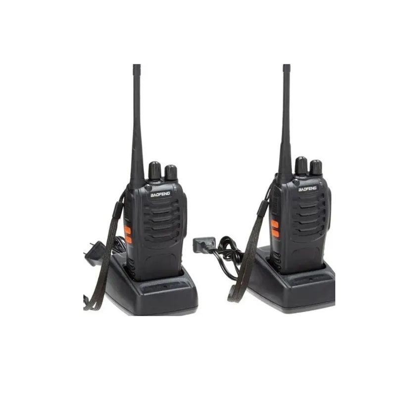 GENERICO - Radio Transmisor Walkie Talkie Bf-777s Pack 2 Color Negro