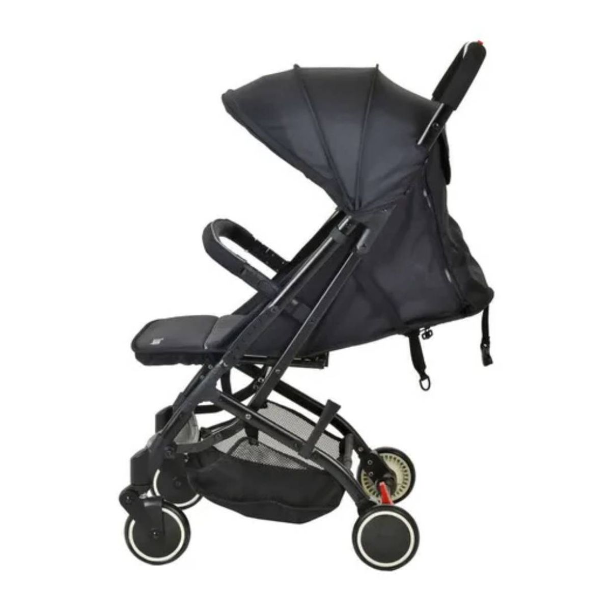 GENERICO - Coche Plegable Negro con Sombrilla