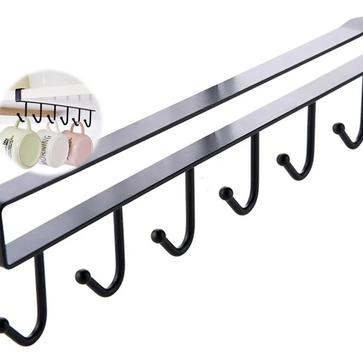 GENERICO - Soporte Colgador Cocina Colgador Tazas Soporte Metal Ganchos