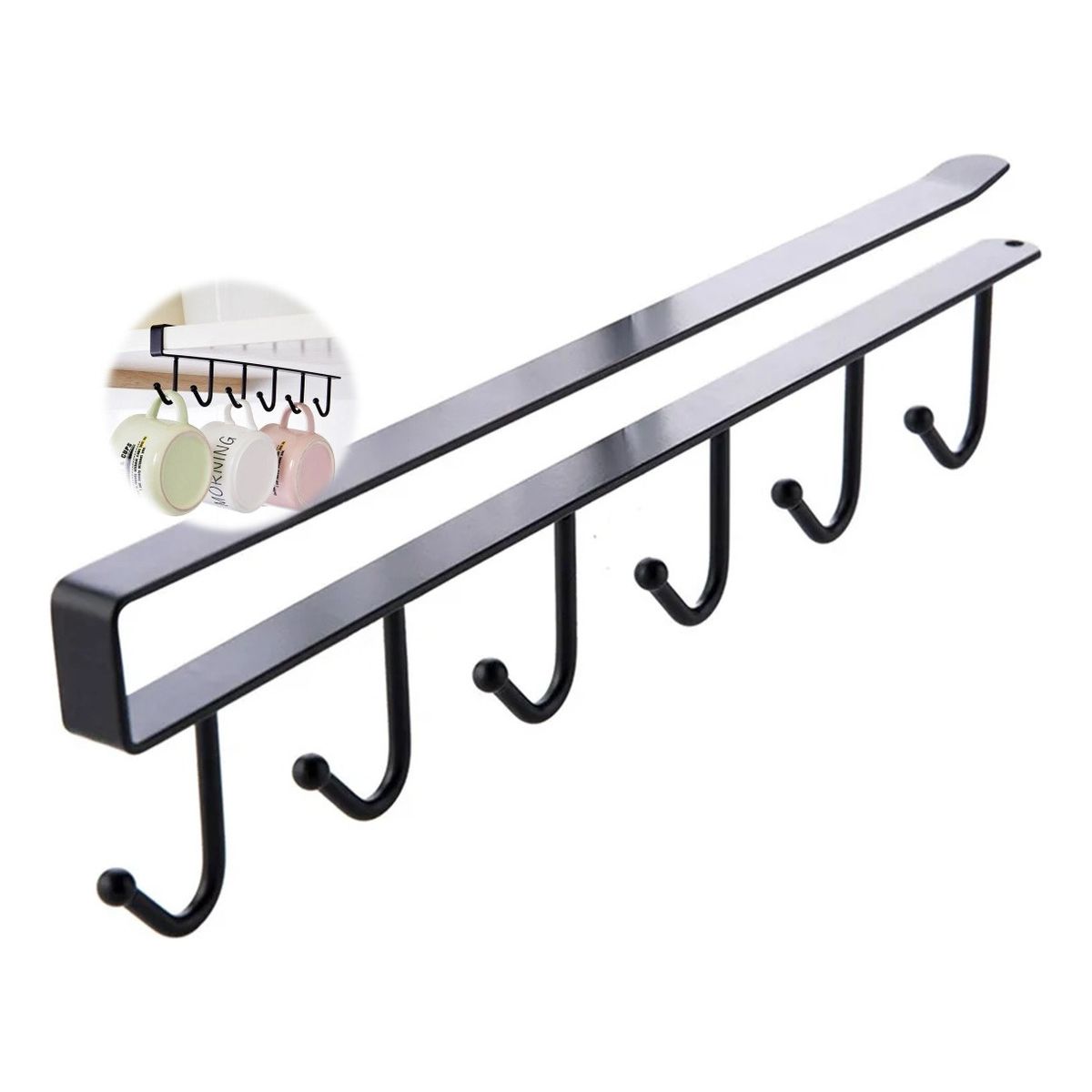 GENERICO - Soporte Colgador Cocina Colgador Tazas Soporte Metal Ganchos