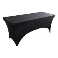Funda De Mantel Tela Spandex Mesa 183x60x74cm Evento Negro