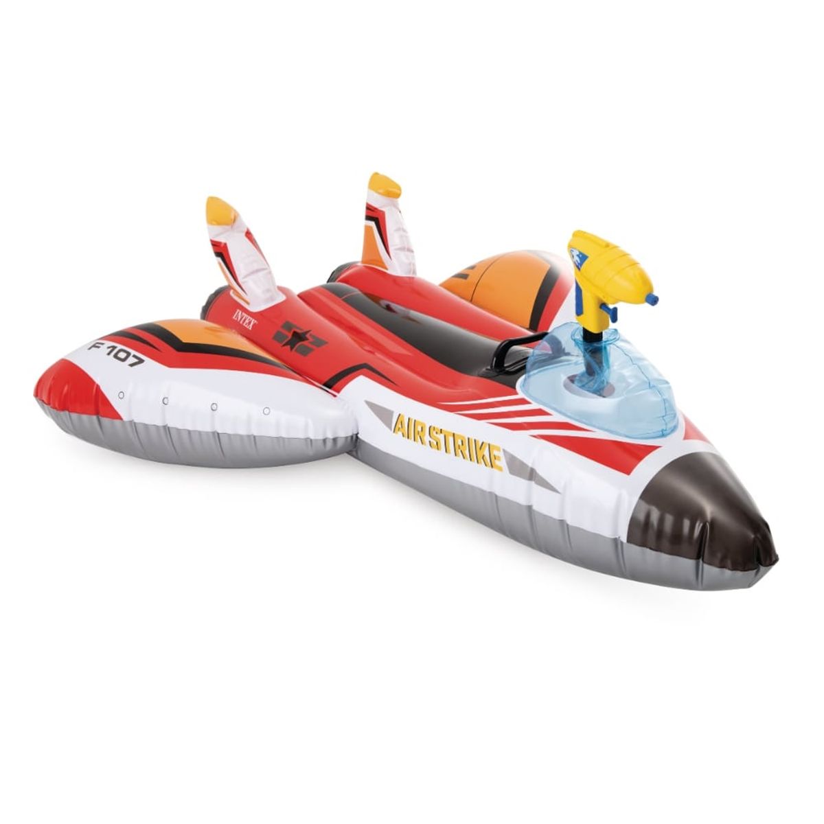 INTEX - Flotador Inflable Avion con Pistola Lanza Agua INTEX Rojo