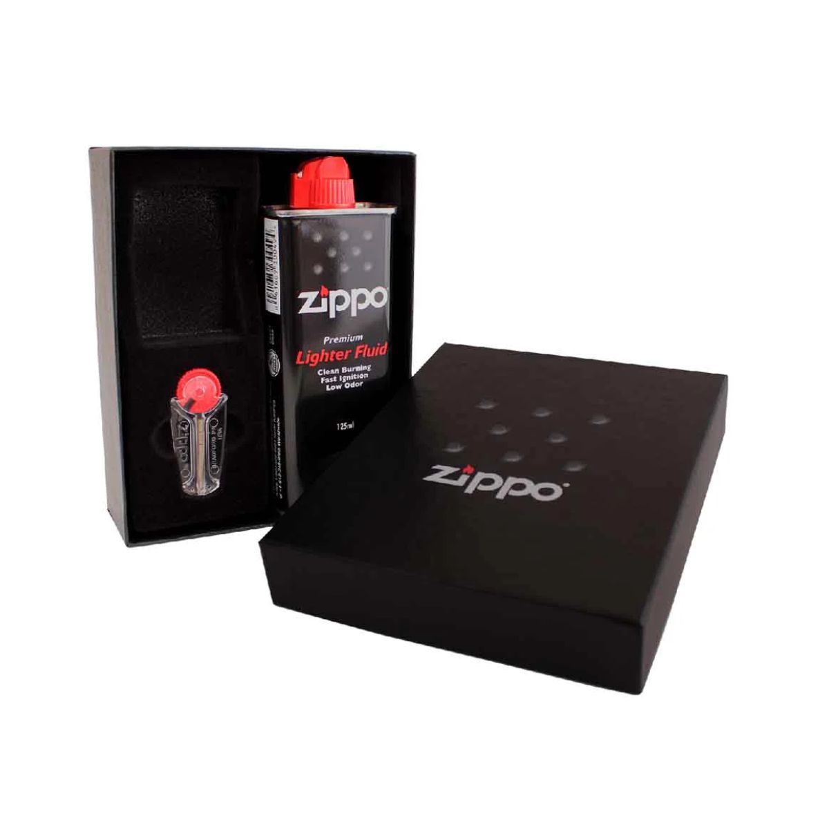 ZIPPO - Pack Bencina 125ml + 6 Piedras + Caja de Regalo Zippo.