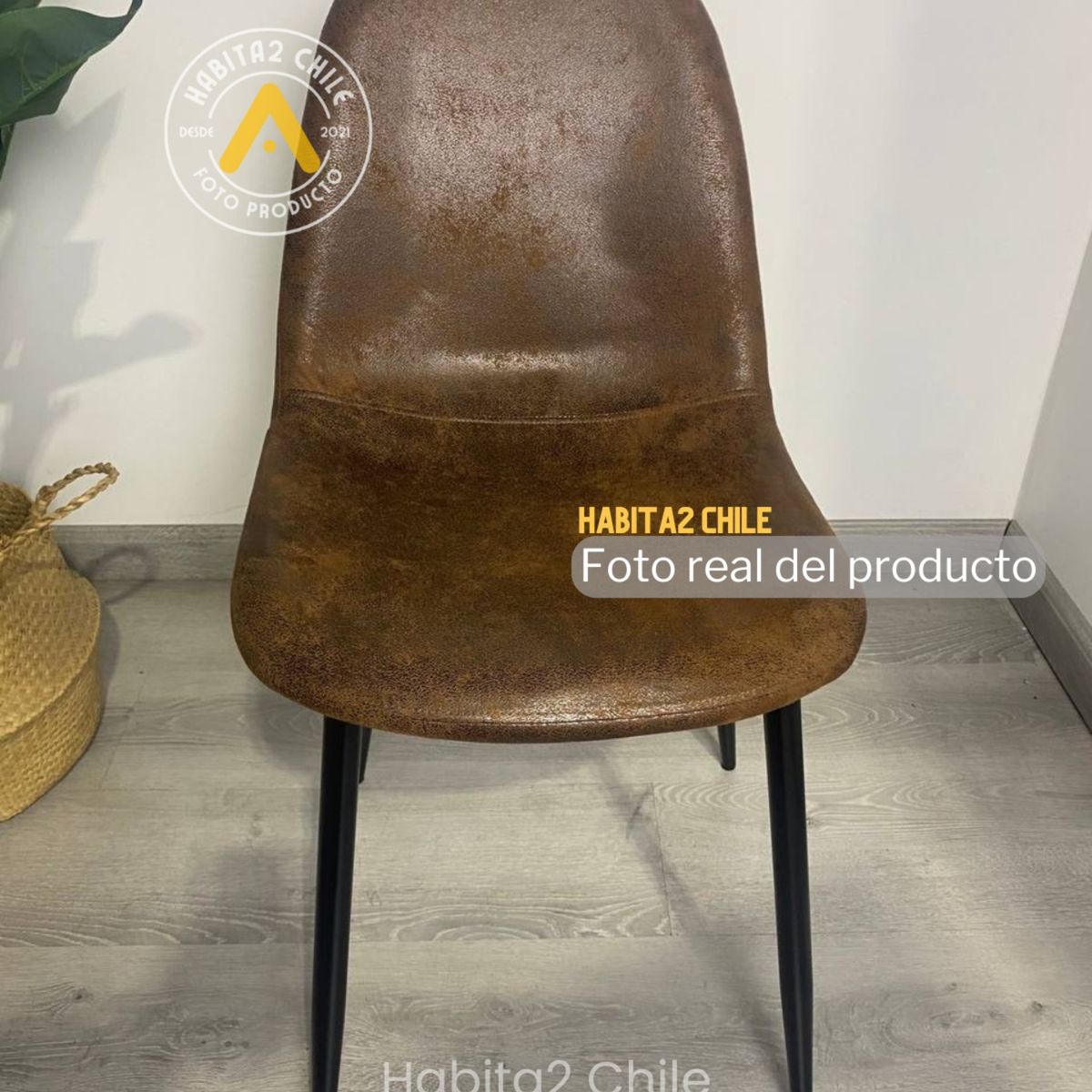 HABITA2 CHILE - Silla de Comedor Trendy Ecocuero