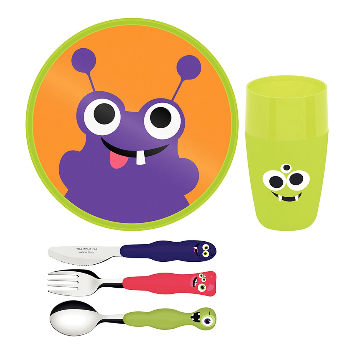 TRAMONTINA - Juego De Cubiertos Infantil Tramontina Lirous 5 Piezas