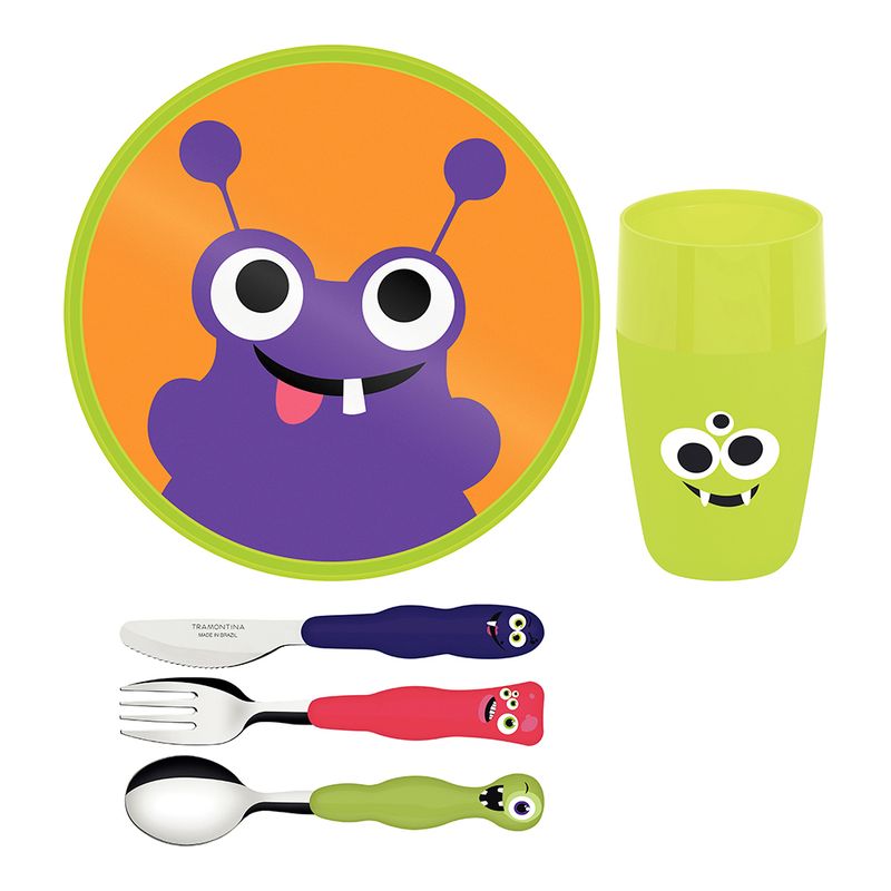 TRAMONTINA - Juego De Cubiertos Infantil Tramontina Lirous 5 Piezas