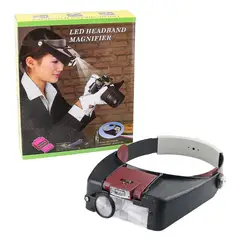 GENERICO - Cintillo Lupa Con Luz Led Profesional Lupa Visera Zoom