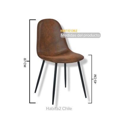 Imagen 2 del producto Pack 2 Silla de Comedor Trendy Ecocuero