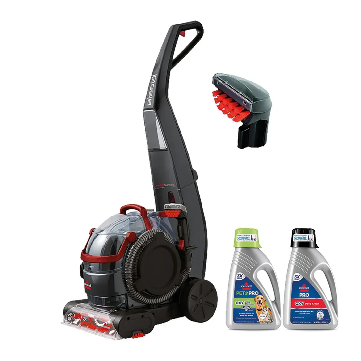 BISSELL - Lavadora de Alfombras ProHeat 2X LiftOff BISSELL 2072N + Detergentes