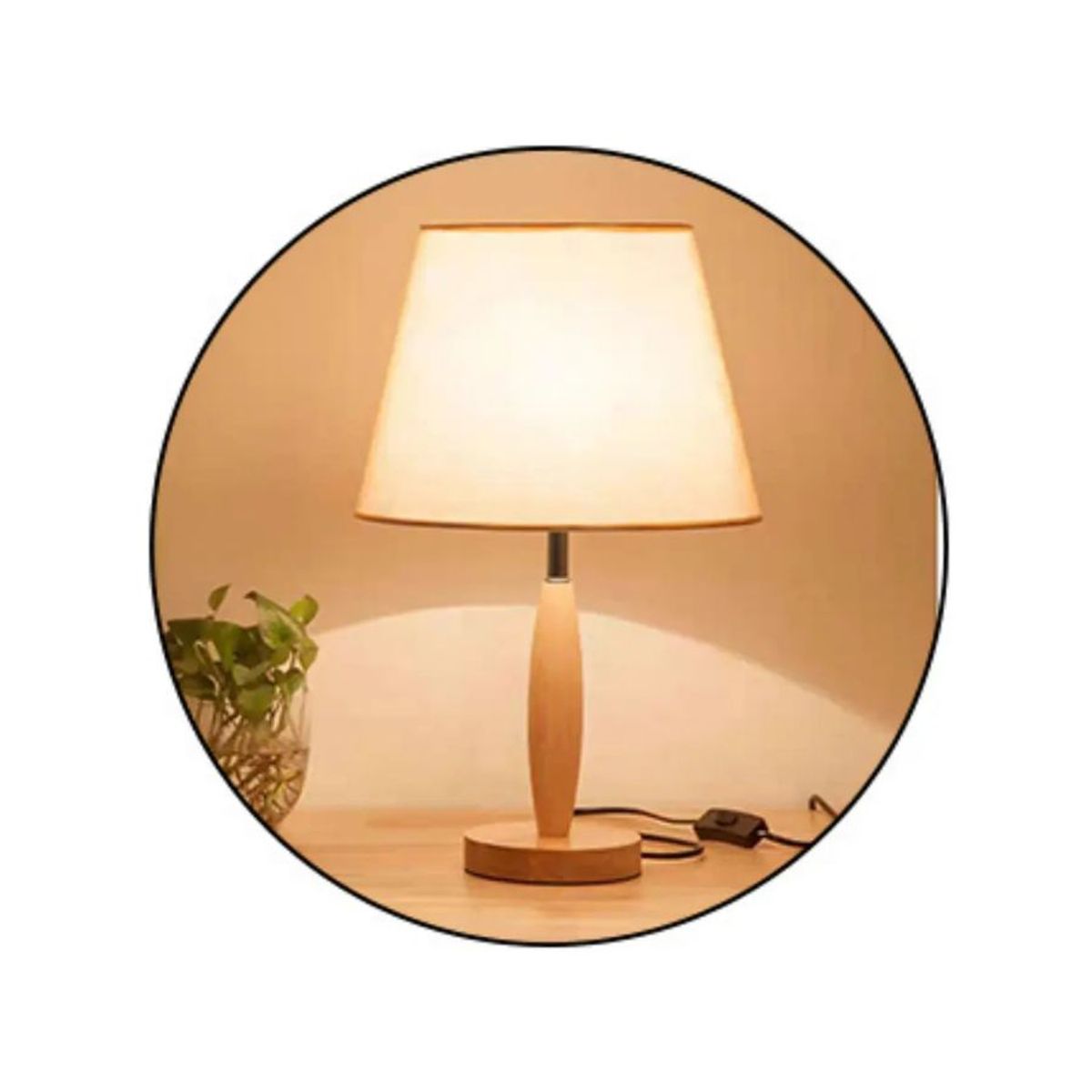 GENERICO - Lampara Madera Minimalista 38cm