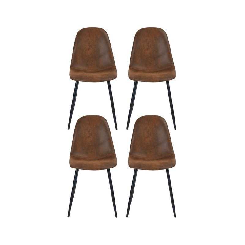 HABITA2 CHILE - Pack 4 Silla de Comedor Trendy Ecocuero