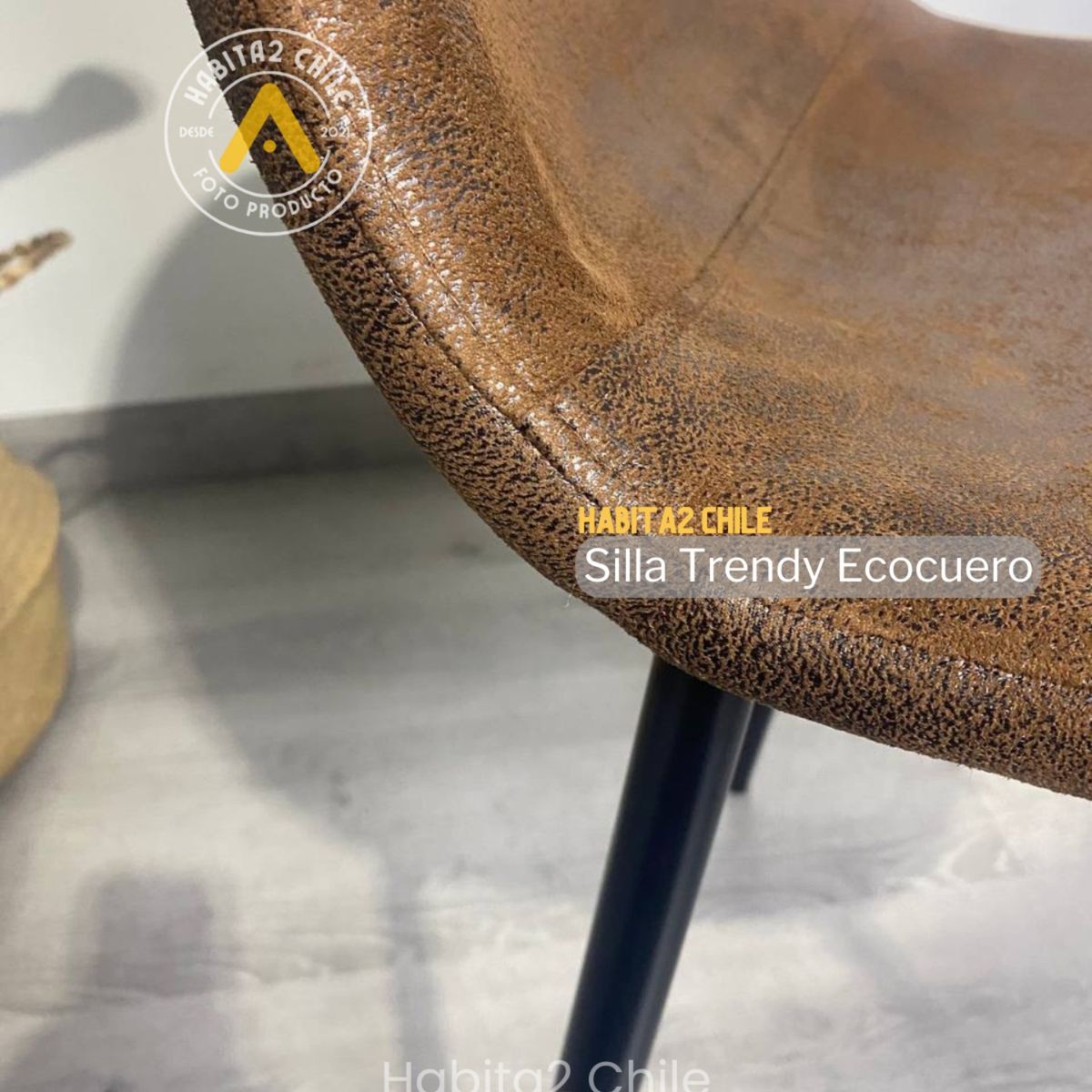 HABITA2 CHILE - Pack 4 Silla de Comedor Trendy Ecocuero