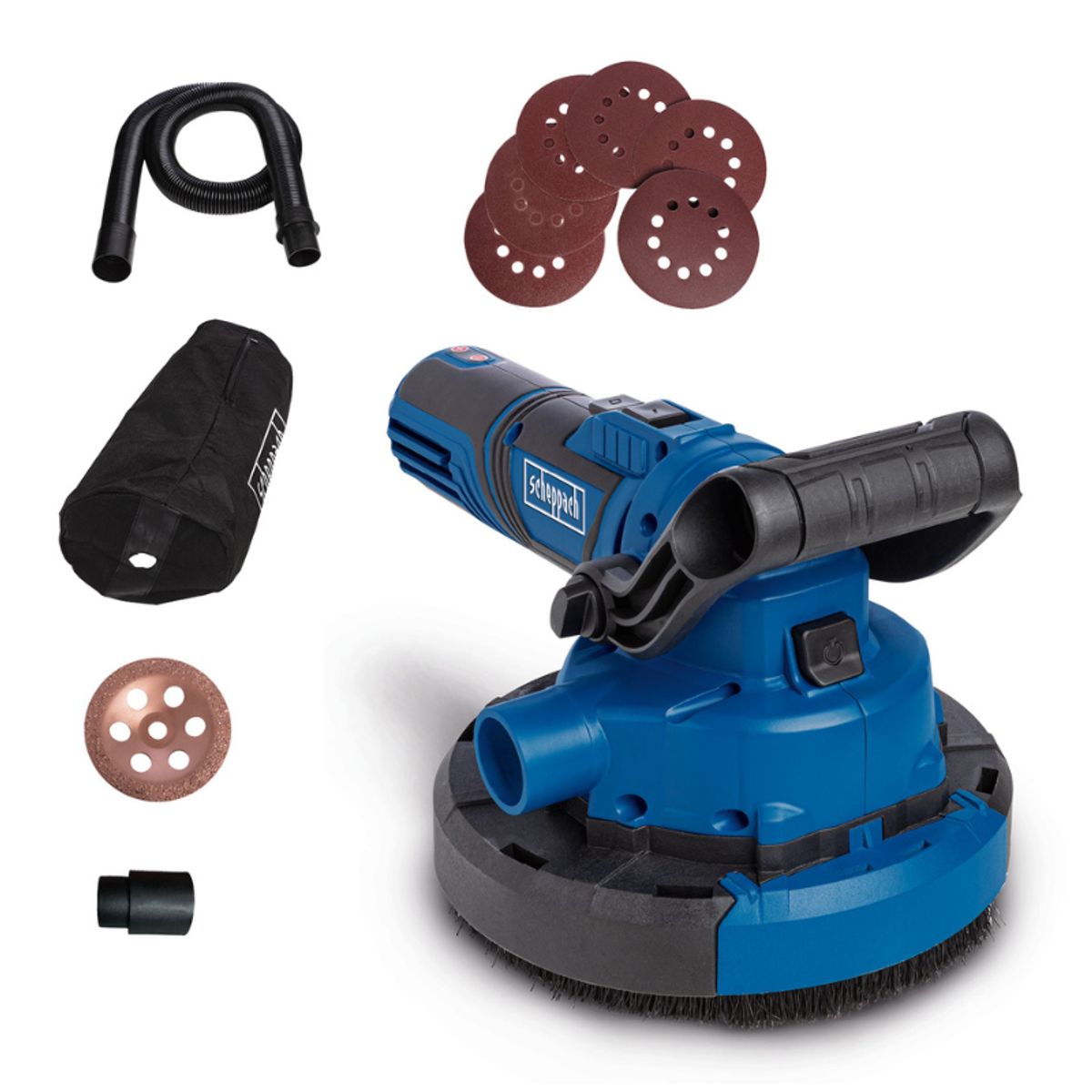 SCHEPPACH - Lijadora renovadora de pisos y pared + accesorios - Scheppach