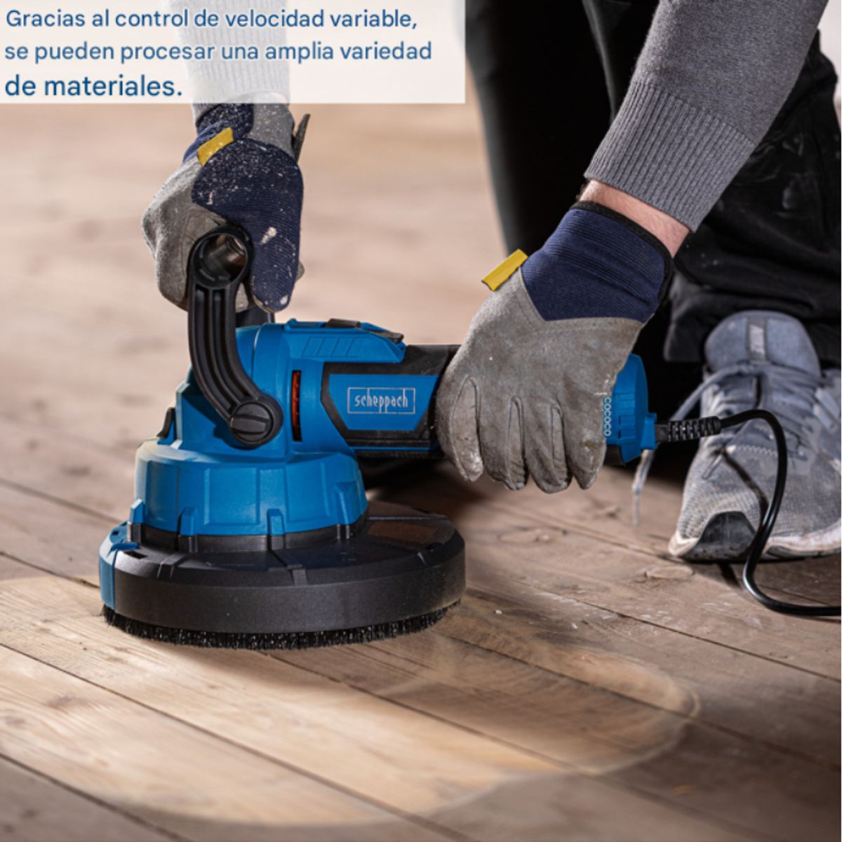 SCHEPPACH - Lijadora renovadora de pisos y pared + accesorios - Scheppach