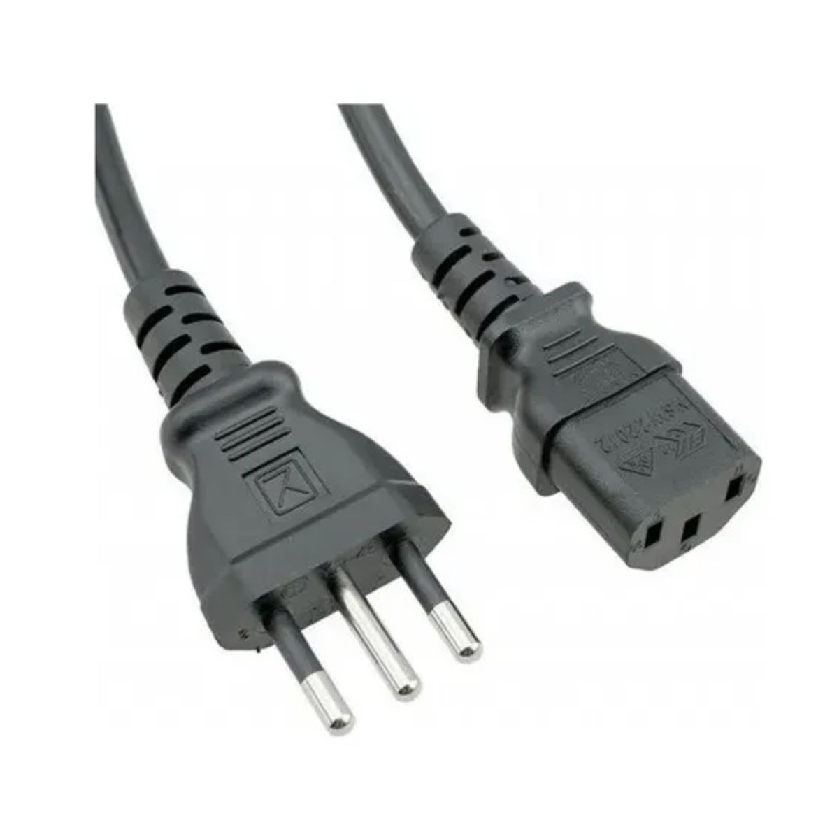 GENERICO - Cable de Poder PC 1.8m Negro  Seguro, Flexible y Multiuso