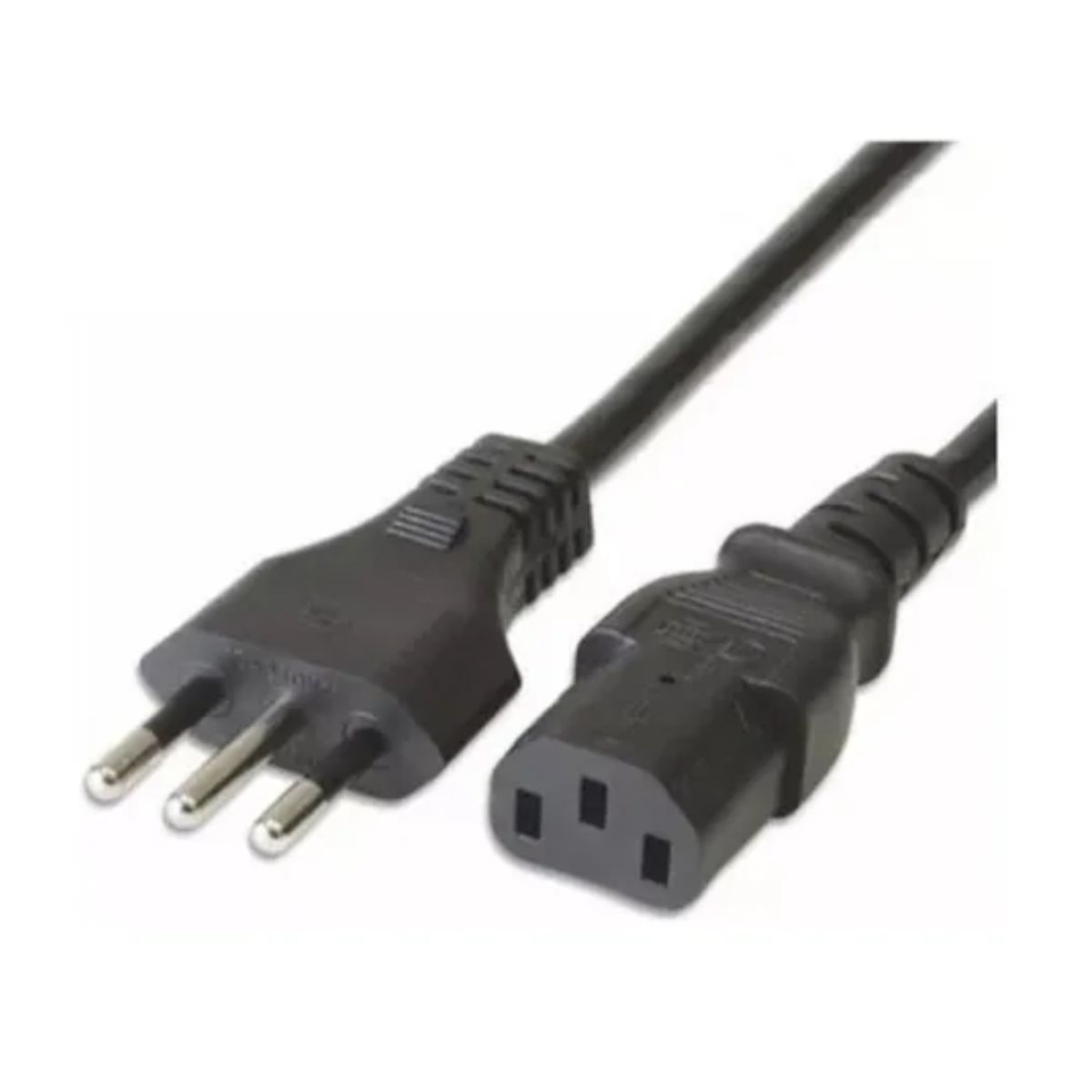 GENERICO - Cable de Poder PC 1.8m Negro  Seguro, Flexible y Multiuso